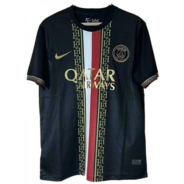 Paris Saint-Germain maglia da calcio edizione speciale del nera da uomo da adulto da calcio sportiva color oro 2025-2026
